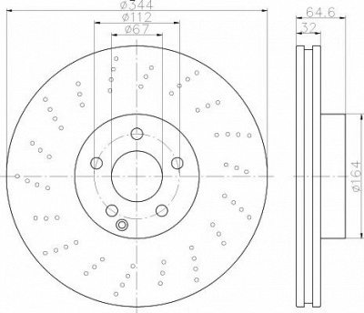 HELLA PAGID 8dd355116951 -  Тормозной диск